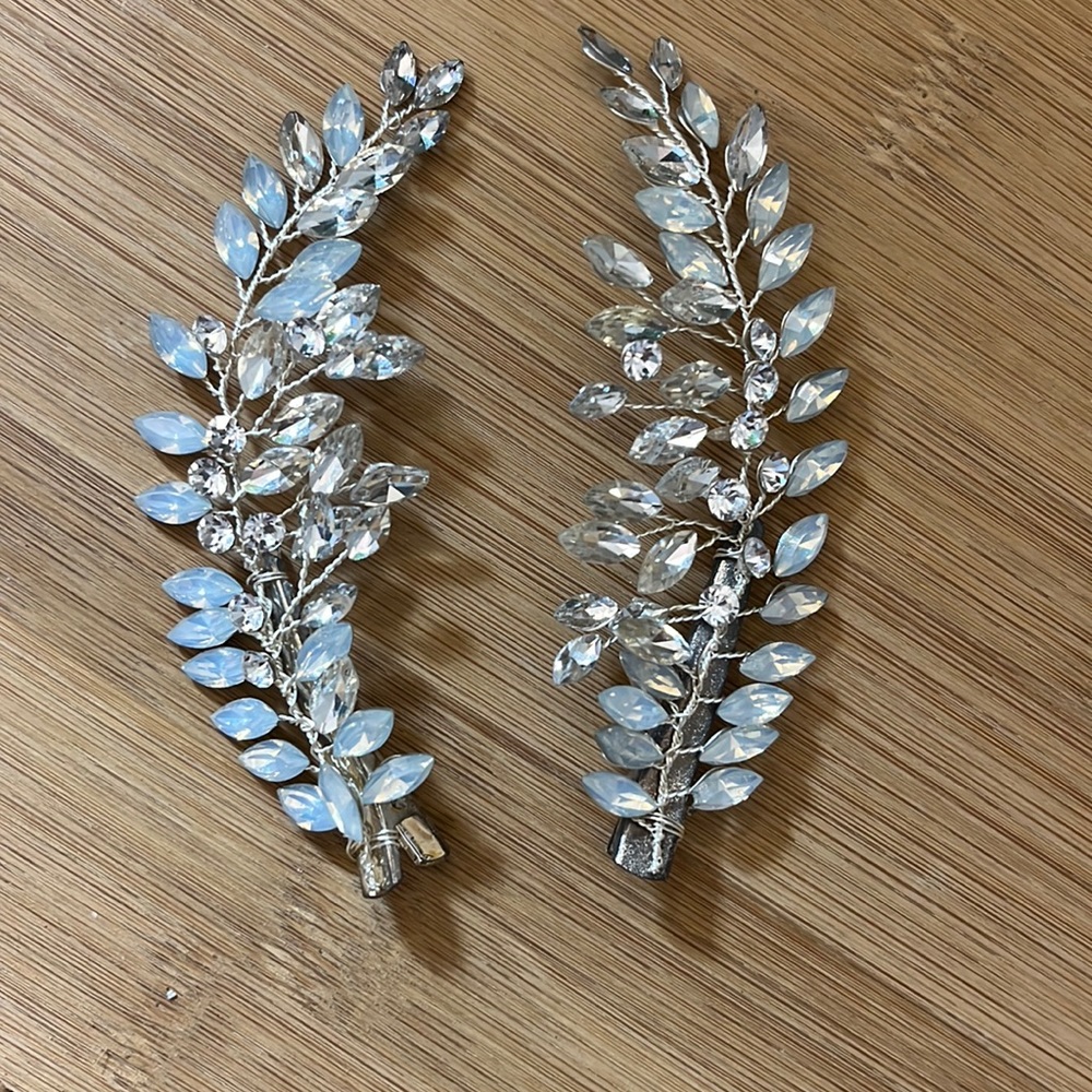 Wedding Hair Clip, 2 piece set Rhinestone Bridal Hair Accessories